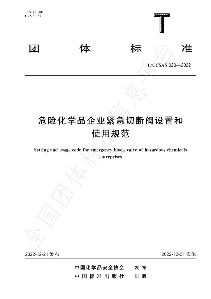 T/CCSAS 023-2022 标准预览