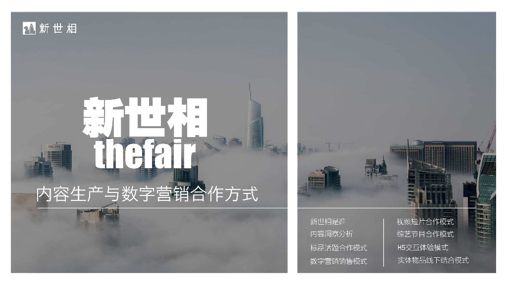 新世相内容生产与数字营销合作方式及价格