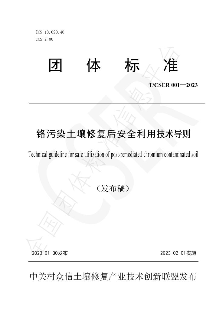 T/CSER 001-2023 标准预览