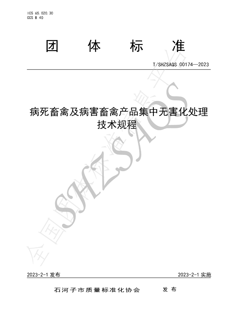 T/SHZSAQS 00174-2023 标准预览