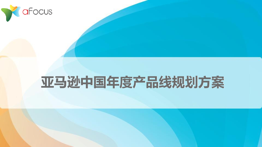 亚马逊中国年度产品线规划方案v2.0