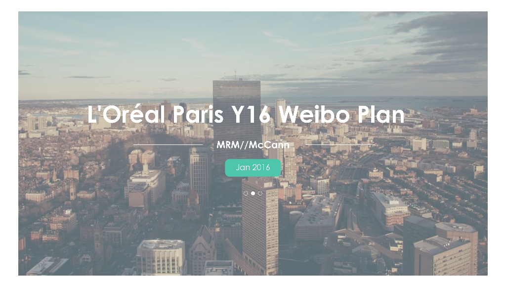 2016 欧莱雅 微博运营方案