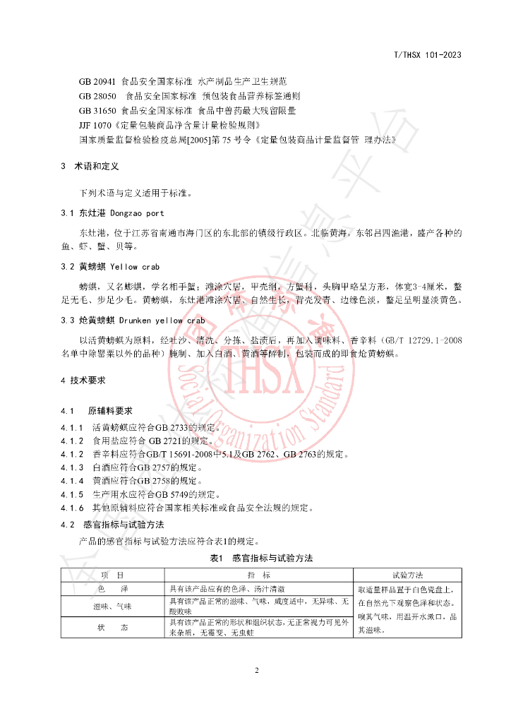 T/THSX 101-2023 标准预览