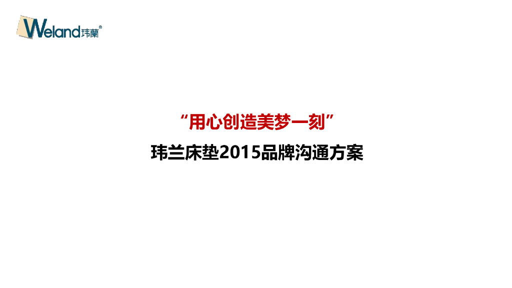玮兰床垫2015年度品牌沟通方案