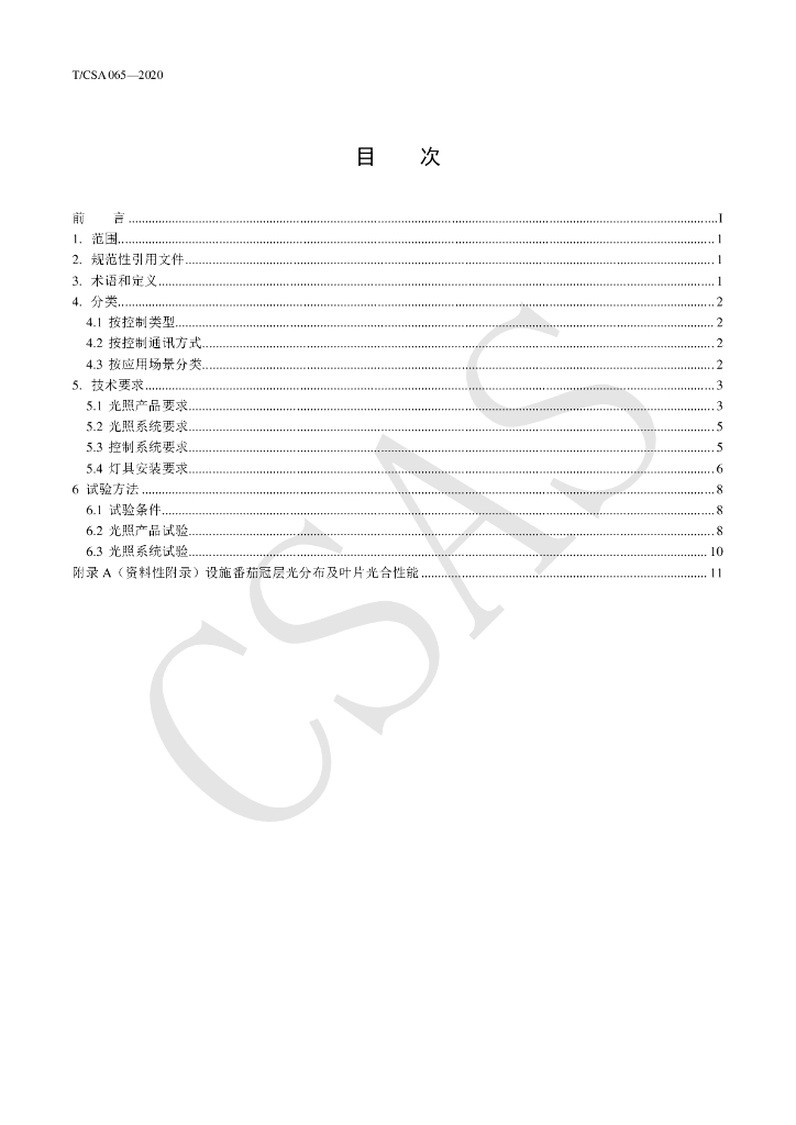 T/CSA 065-2020 标准预览