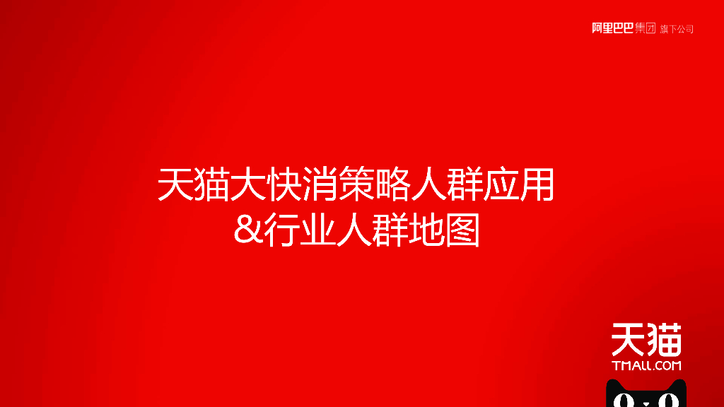 天猫-大快消策略人群应用行业人群地图