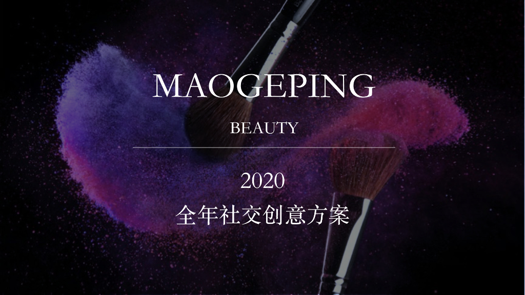 毛戈平2020年全年营销方案