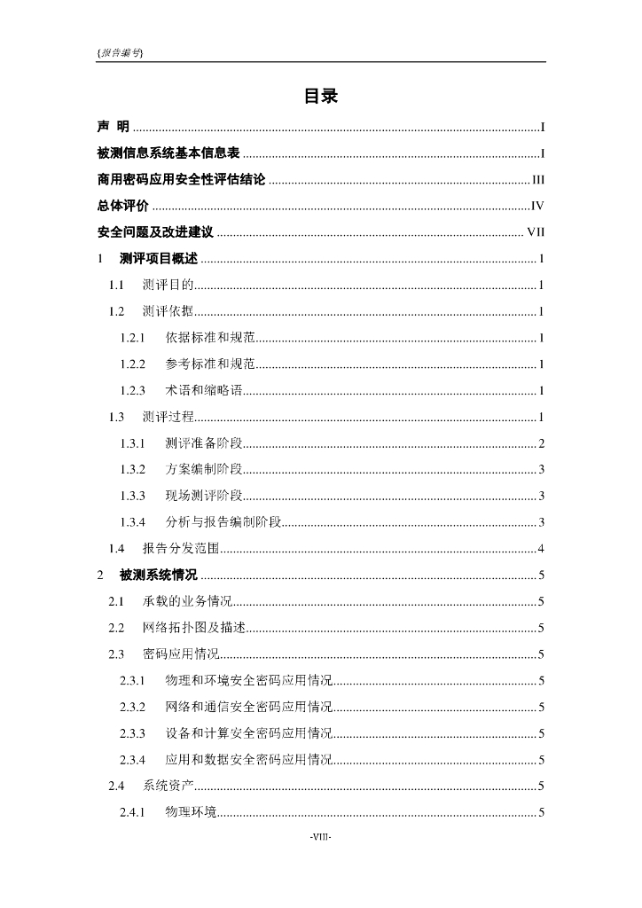 商用密码应用安全性评估报告模板(2023版)—系统密评报告_第9页