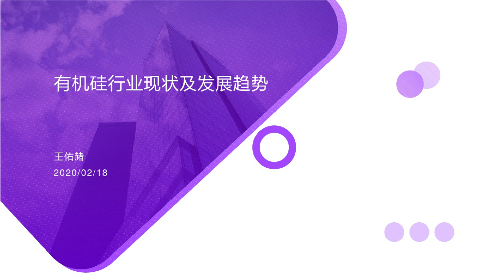 王佑赭：有机硅行业现状及发展趋势