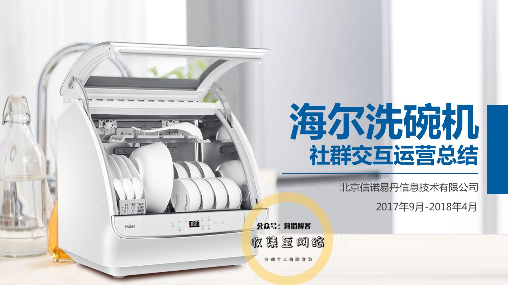 2018年海尔洗碗机微信社群交互运营复盘总结策划案