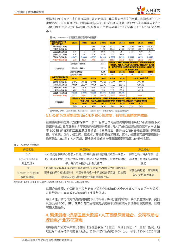 天风证券：欧比特（300053）-人工智能产业赋能，国内宇航电子及卫星大数据核心企业进入高景气放量期_第9页