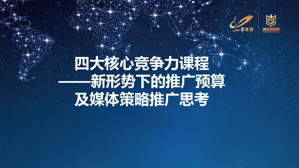 碧桂园——推广预算及媒体策略推广