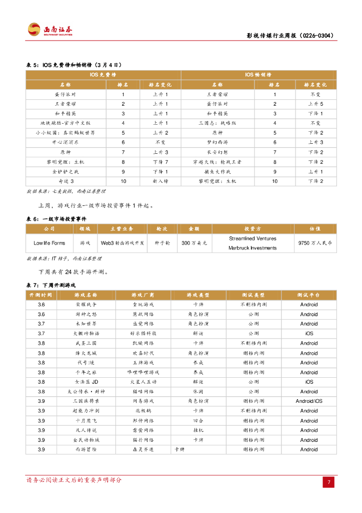 西南证券：影视传媒行业周报：网易逆水寒手游将于6月30日全平台公测，腾讯正式入局ChatGPT_第10页