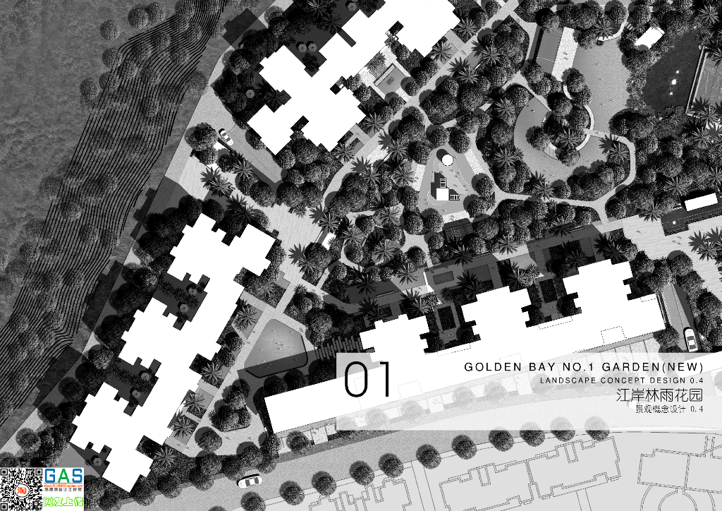 [广东]江岸林雨花园居住区景观概念方案文本
