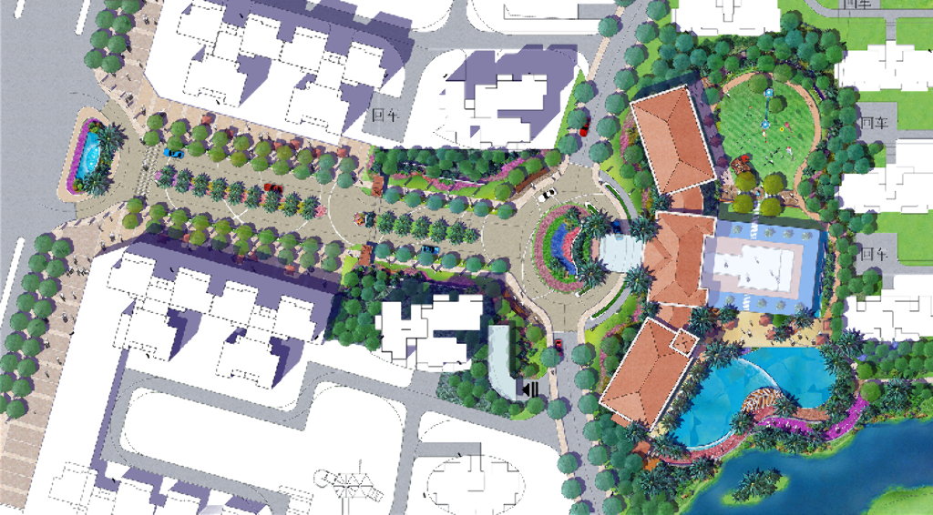 居住区小区规划彩色平面总平图（PDF+17页）