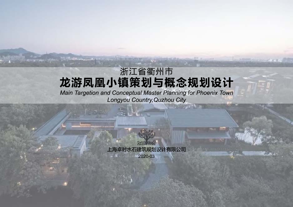 浙江省衢州市龙游凤凰小镇策划与概念规划设计：康养文旅+山水大健康