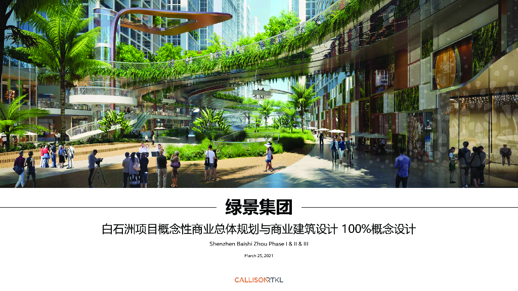 绿景集团白石洲项目概念性商业总体规划与商业建筑设计100%概念设计：时尚都市+未来科技