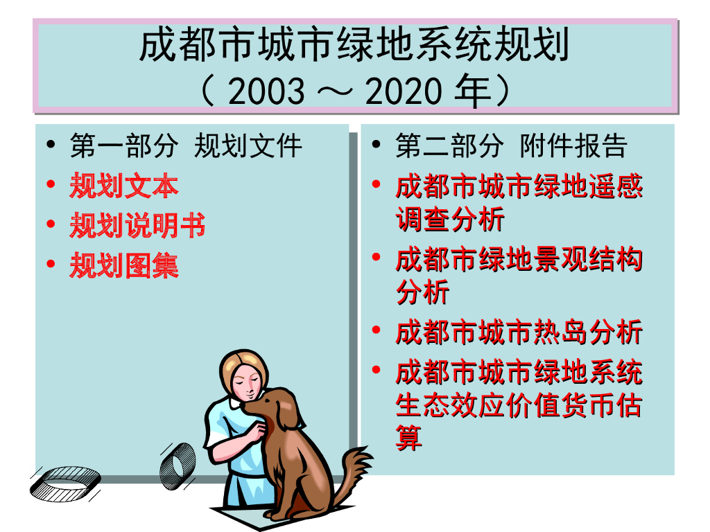 成都绿地系统规划专题PPT，共69页