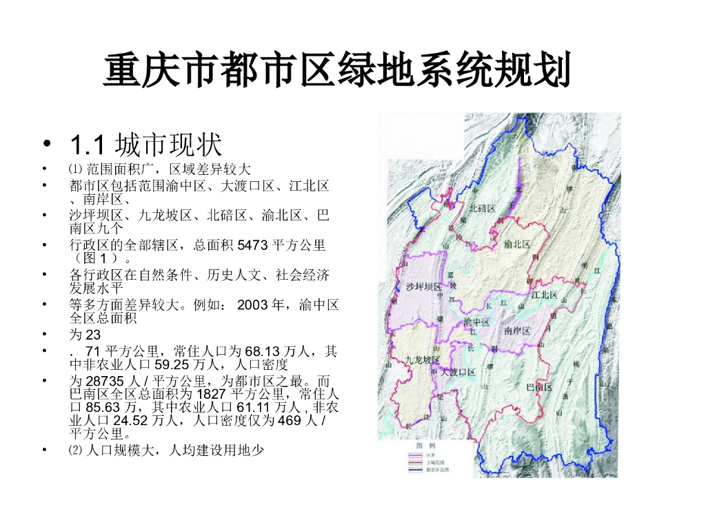 重庆绿地系统规划PPT