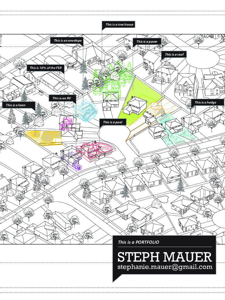 [优秀作品集]国外优秀简约现代竞赛线稿风格景观作品集