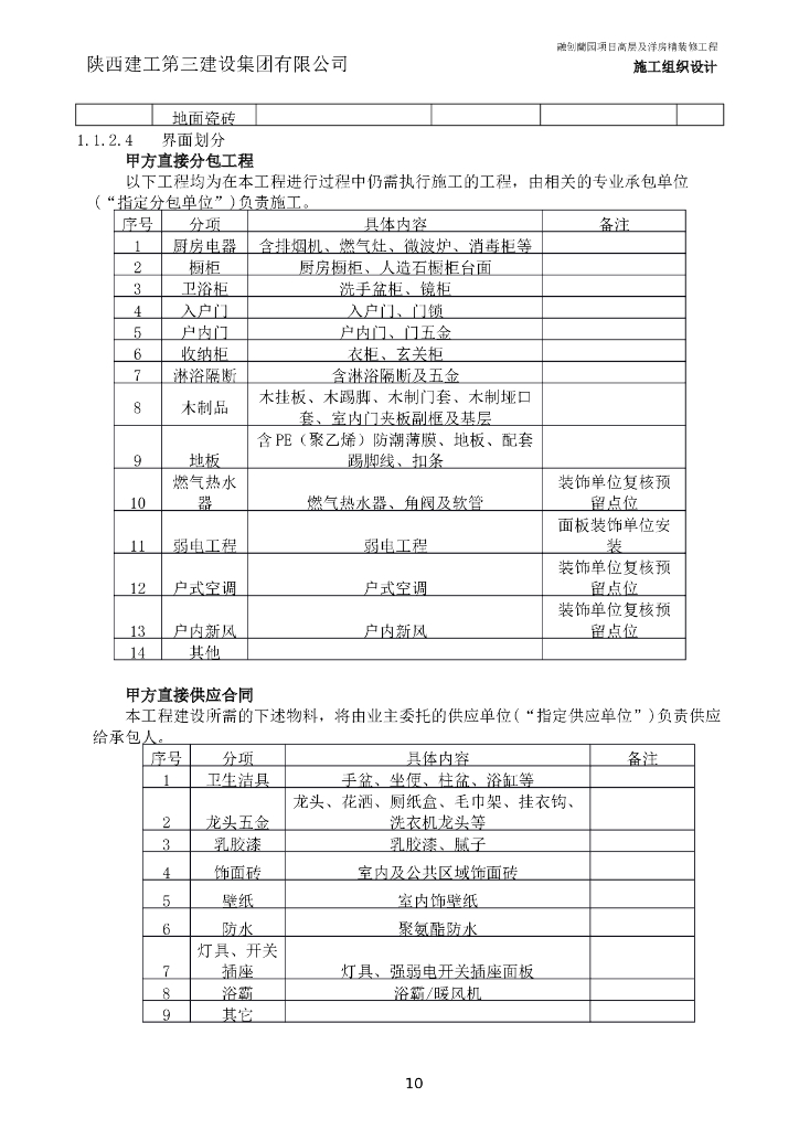 高层及洋房精装修工程施工组织设计_第10页