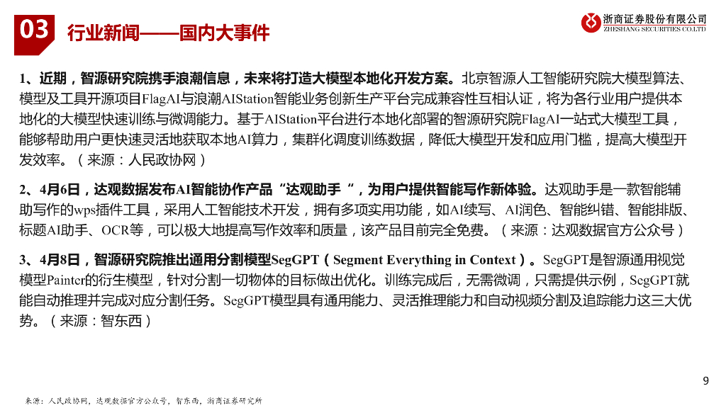 浙商证券：人工智能行业周报_第9页