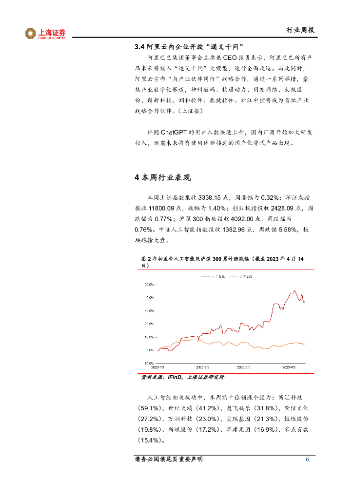 上海证券：人工智能主题周报：大规模语言模型需求攀升，看好光模块行业表现_第6页