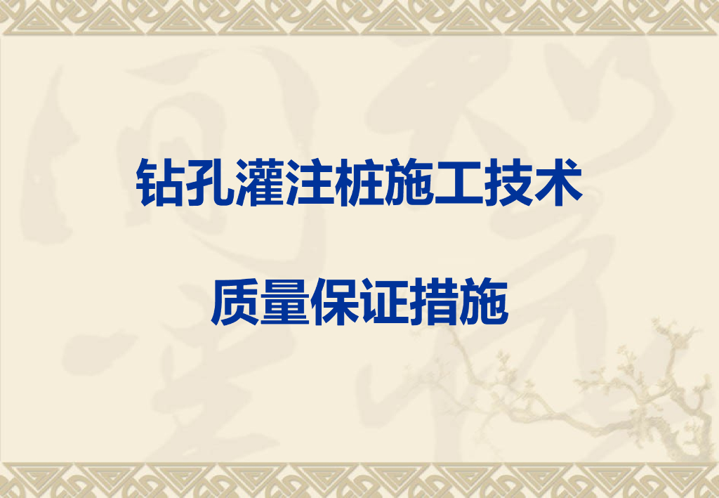钻孔灌注桩施工技术与质量保证措施(65页)