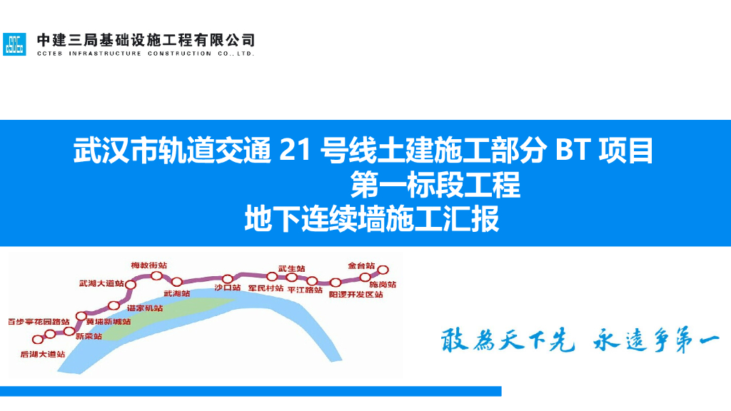 武汉市轨道交通地下连续墙施工汇报PPT