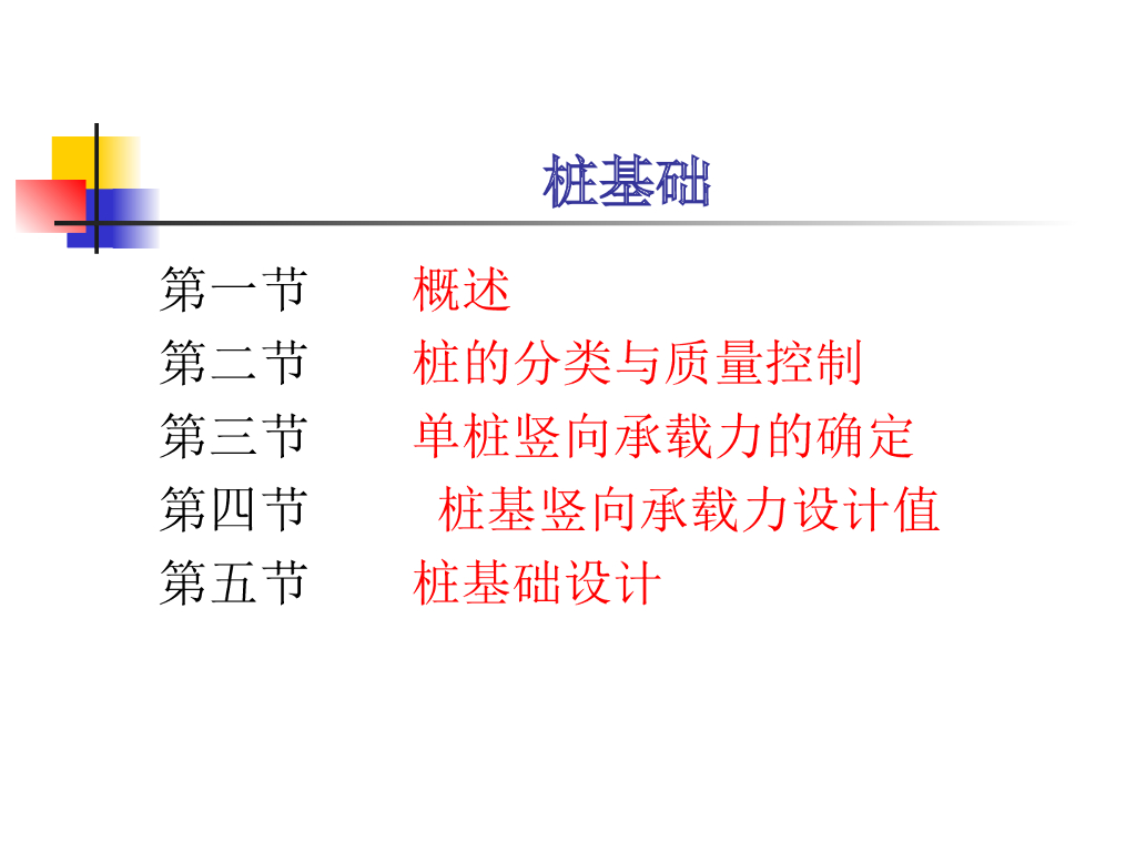 土力学桩基础分类与质量控制（70页，内容丰富）