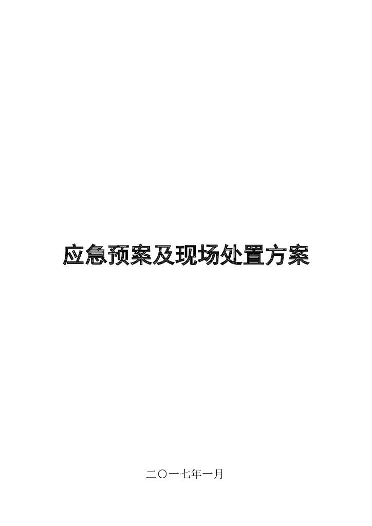 应急预案及现场处置方案安全标准化资料