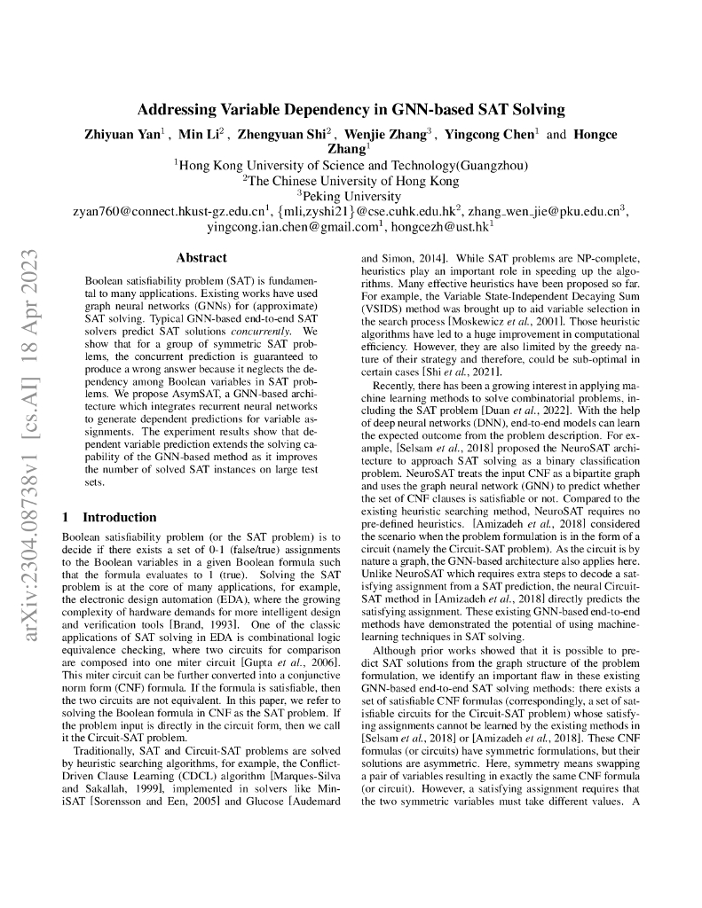基于 GNN 的 SAT 求解中的变量依赖问题解决（英文版）