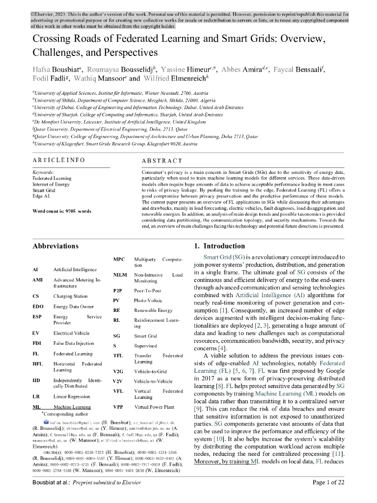 联邦学习与智能电网的交叉路口：概述、挑战和展望（英文版）