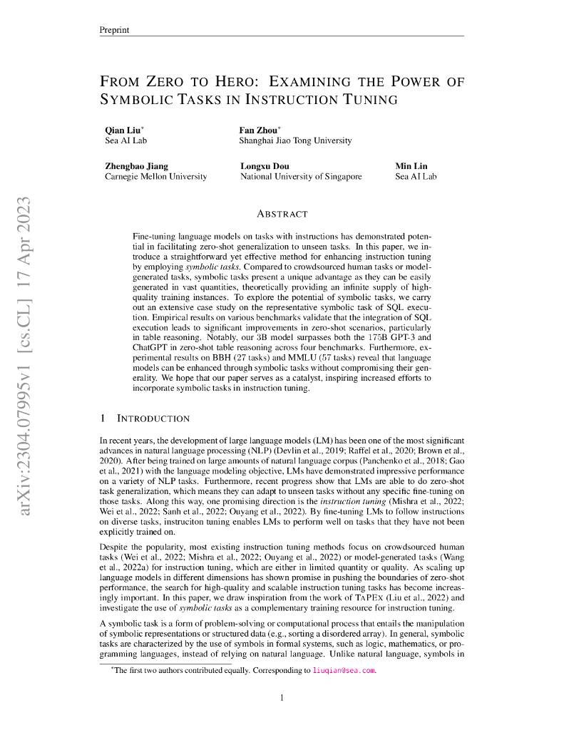 从零到英雄：探究符号任务在指导调整中的作用（英文版）