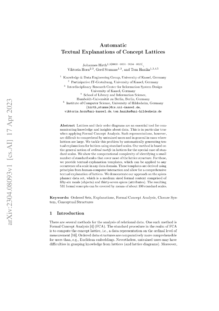 概念格的自动化文本解释（英文版）