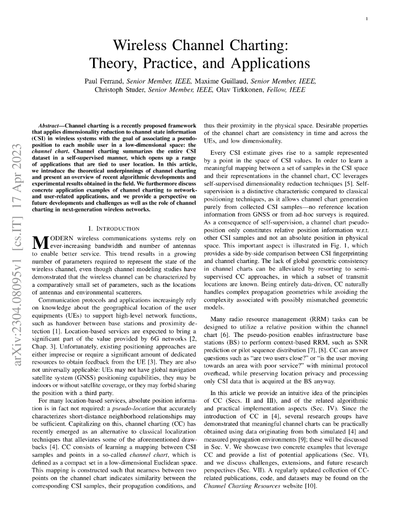 无线信道图：理论，实践和应用（英文版）
