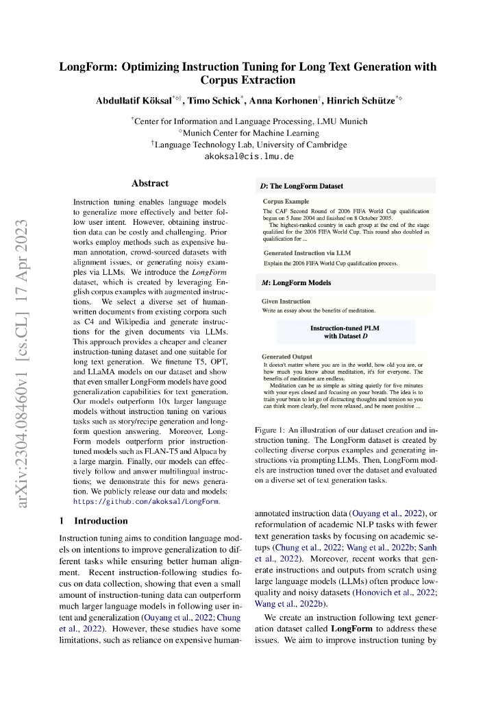 使用语料提取优化长文本生成的指令调整（英文版）