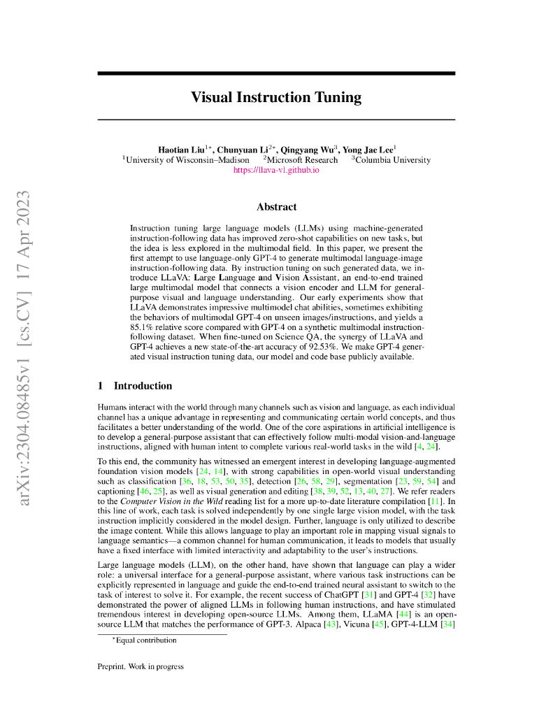 视觉指令调整（英文版）