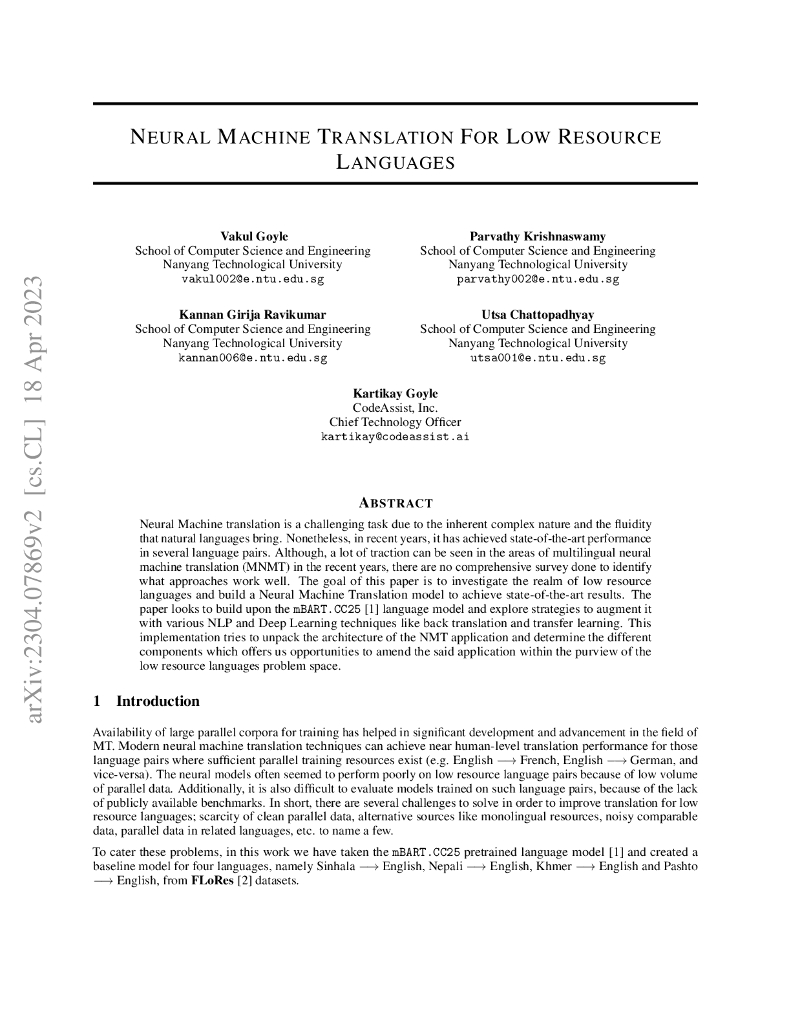 低资源语言的神经机器翻译（英文版）