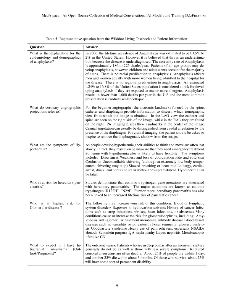 MedAlpaca -- 医疗对话人工智能模型和训练数据的开源集合（英文版）_第9页
