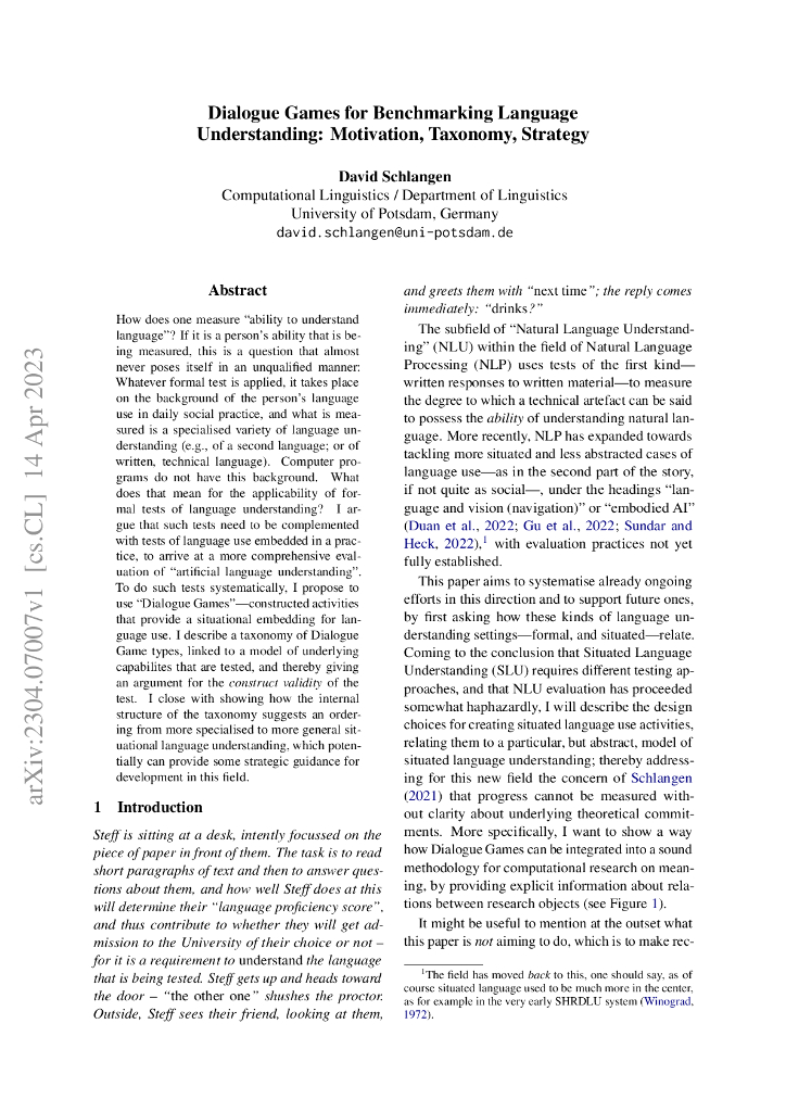 基于对话游戏的语言理解测试：动机、分类和策略（英文版）