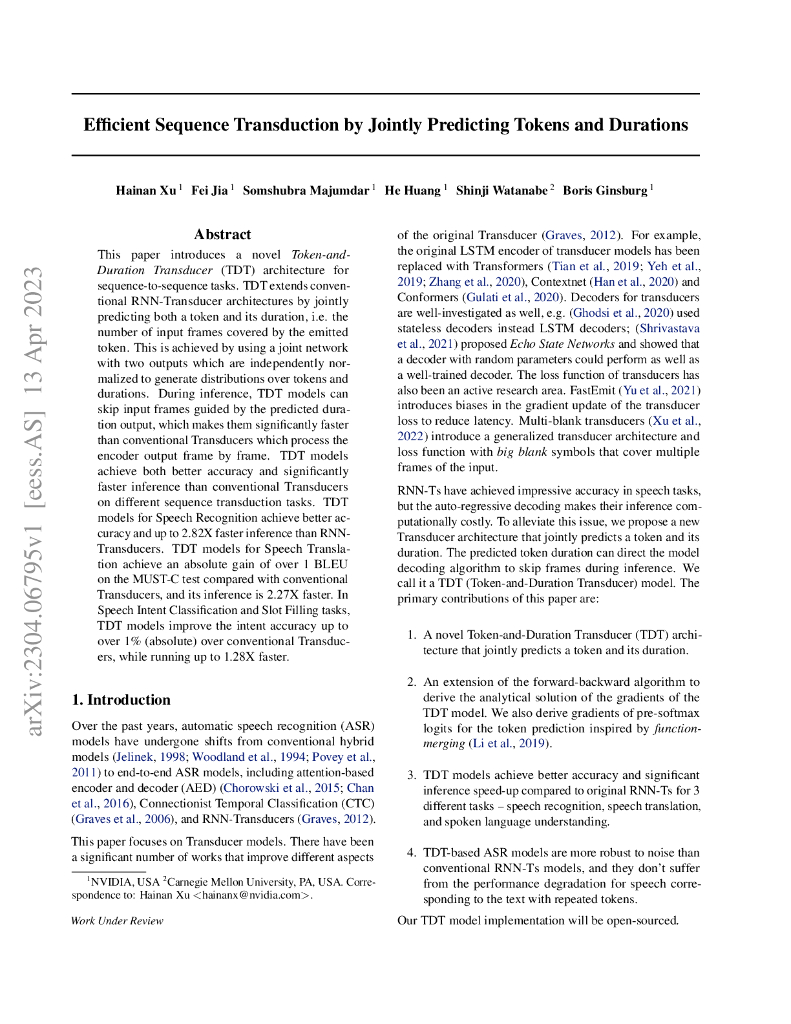 联合预测符号和持续时间实现高效的序列转换（英文版）