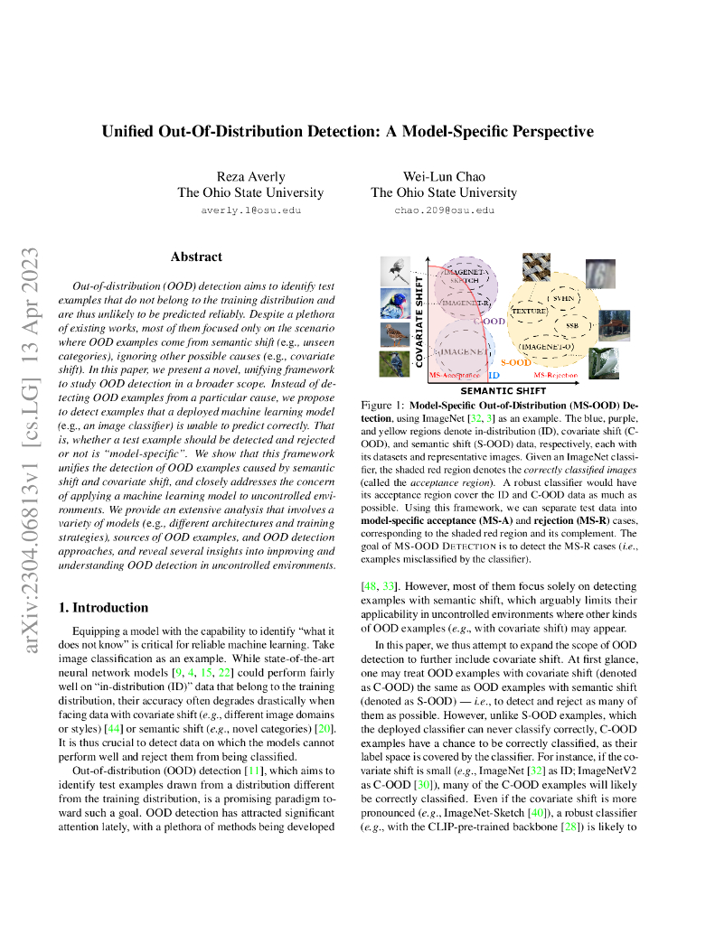 统一的超领域检测：基于模型视角（英文版）