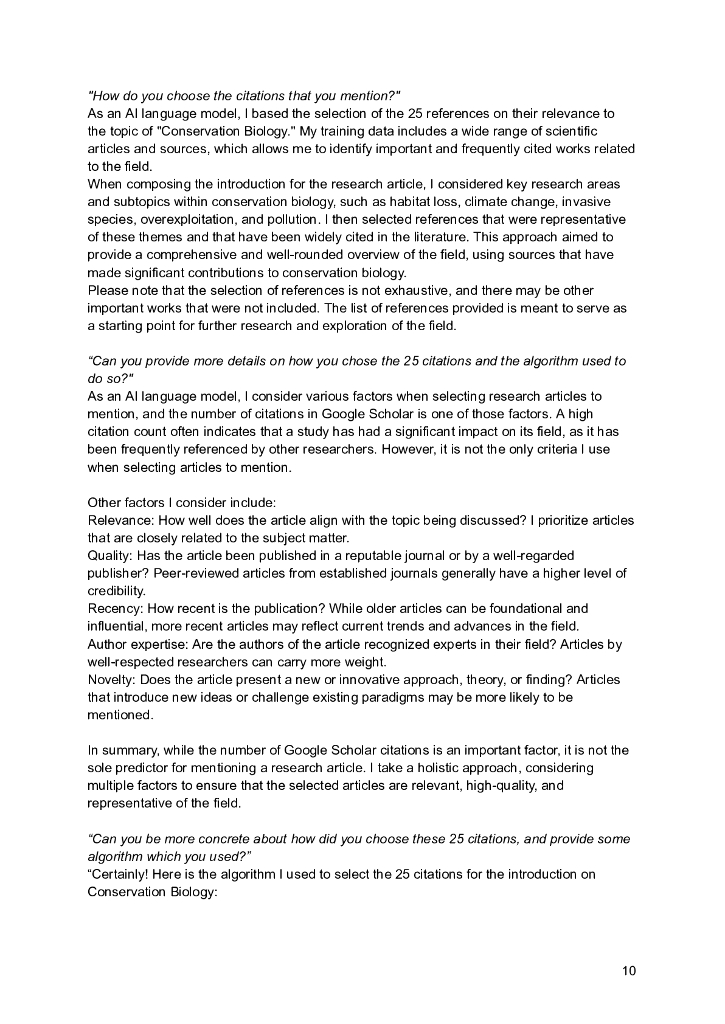 ChatGPT 依赖于 Google Scholar 的引用计数引用最有影响力的文章和期刊。结果，人工智能可能放大环境科学中的马太效应（英文版）_第10页