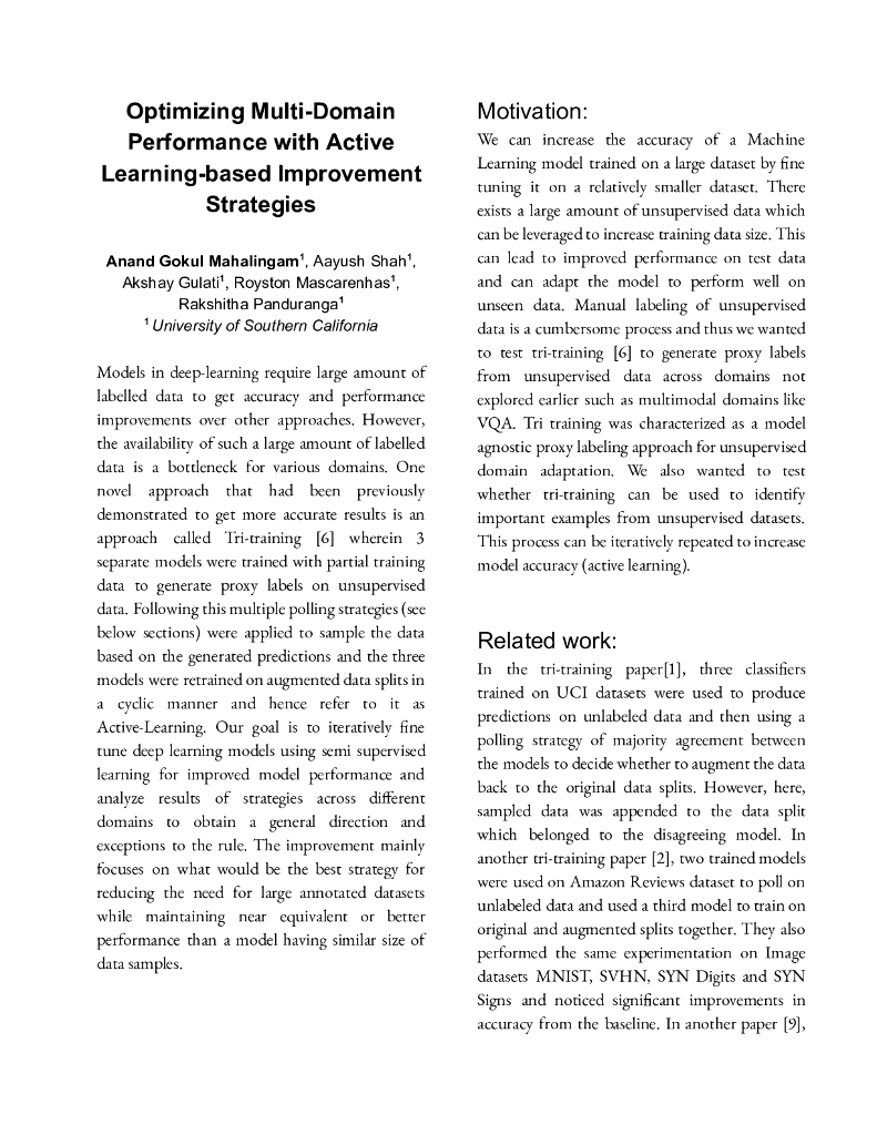 利用基于主动学习的改进策略优化多域性能（英文版）