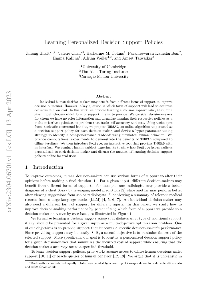 学习个性化决策支持策略（英文版）