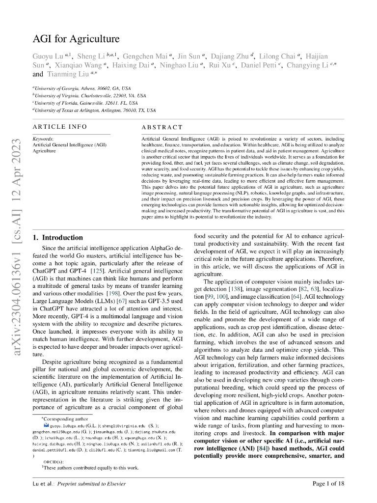 农业智能化（英文版）