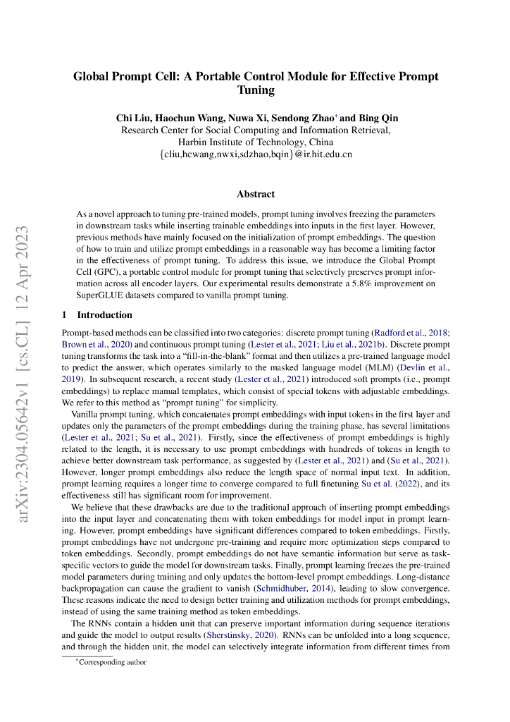 全球提示细胞：一种便携式控制模块，用于有效提示（英文版）
