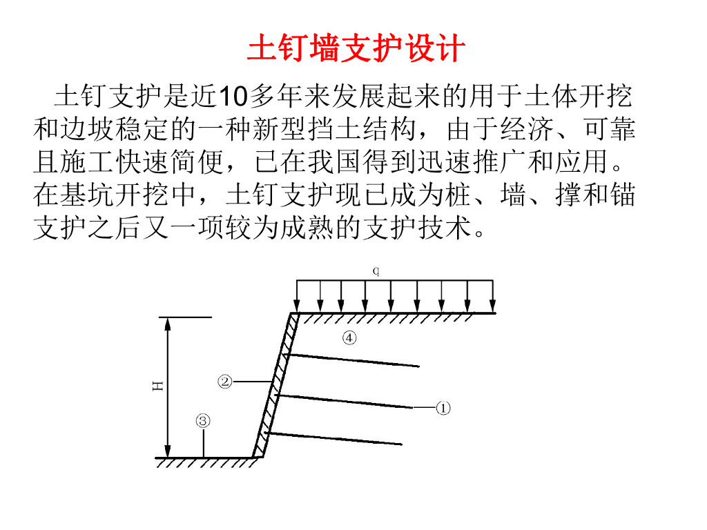 基坑开挖边坡支护土钉墙设计讲义PPT(63页)
