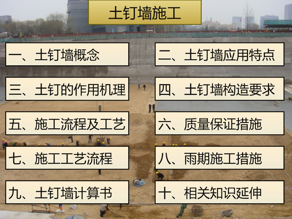 土钉墙详细讲义（41页，内容丰富）